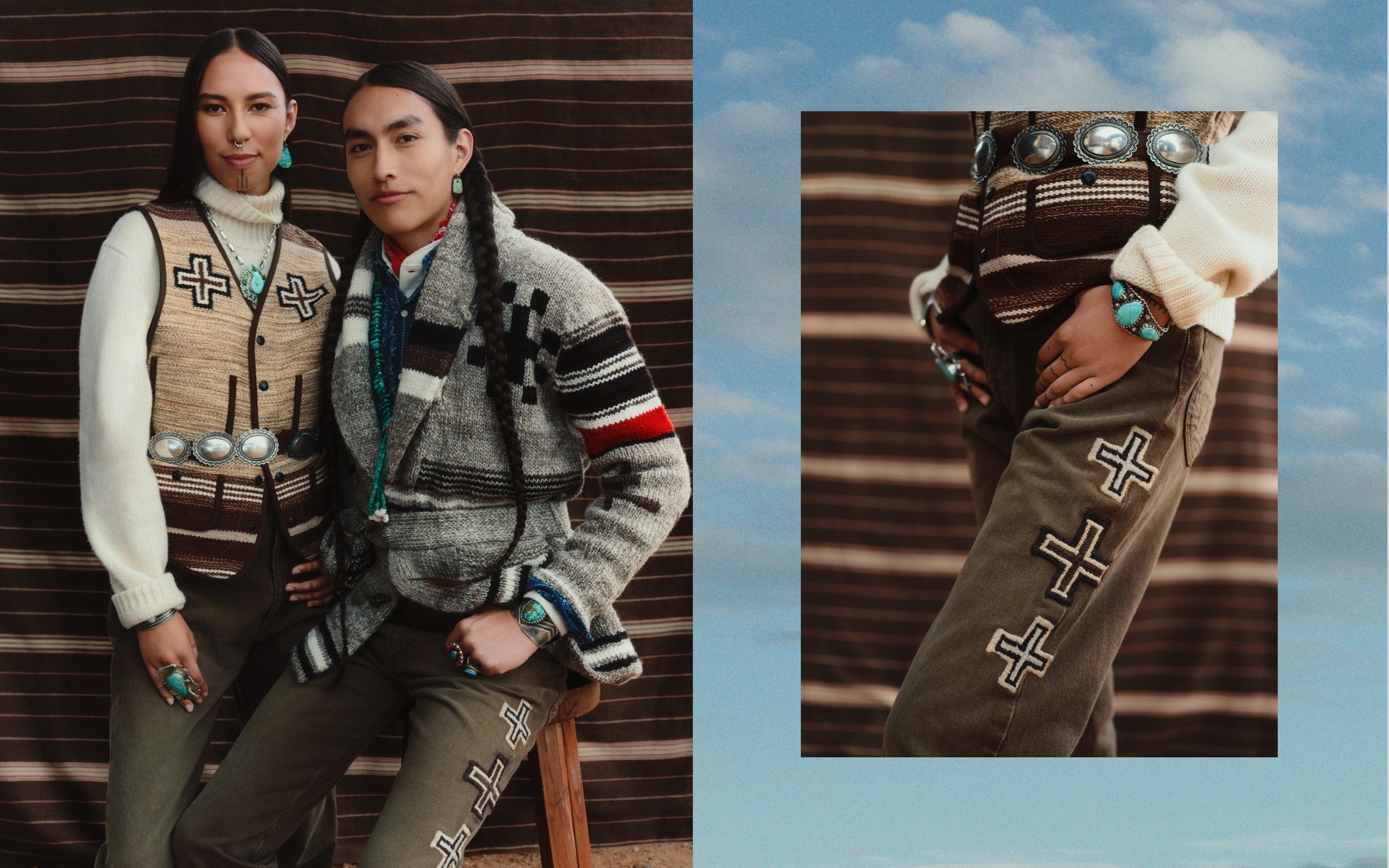  <strong>LOVE OF THE LAND</strong><br/> <span>Polo Ralph Lauren x Naiomi Glasses, la prima collaborazione del programma Artist in Residence di Ralph Lauren, rende omaggio alla tradizione dei Navajo e alle loro secolari tecniche di tessitura</span>  <br/> 