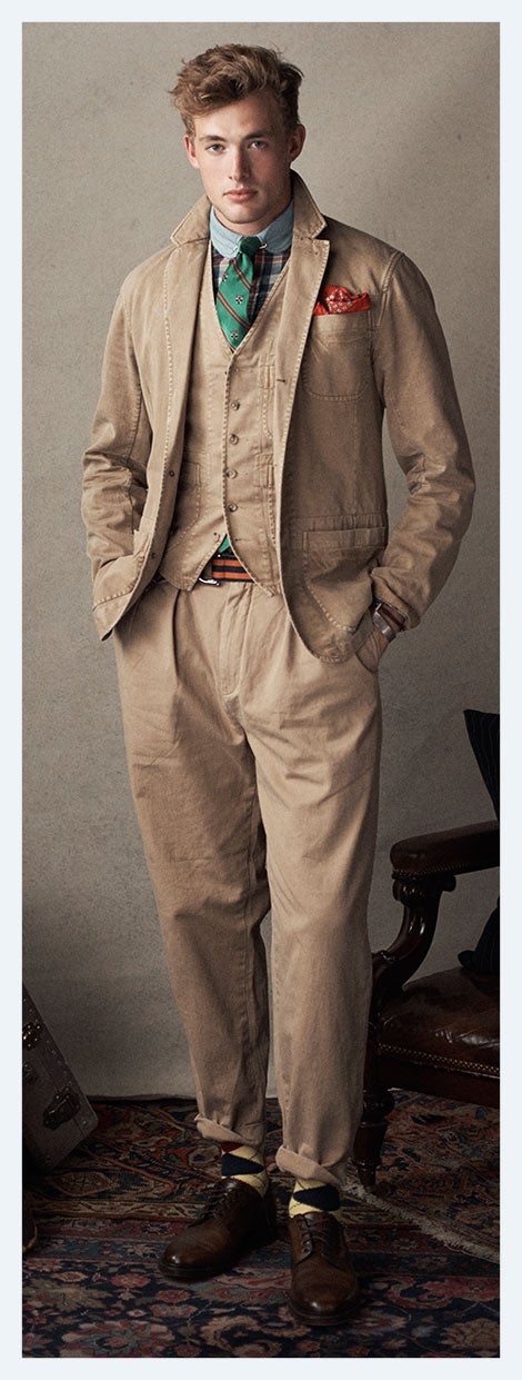 ralph lauren relaxed fit pleated chino