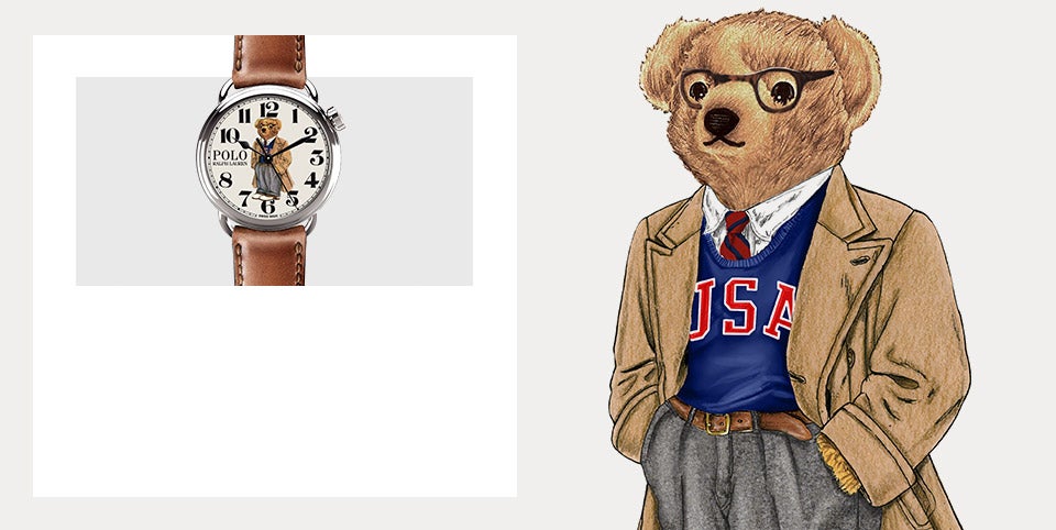 polo ralph lauren teddy bear watch