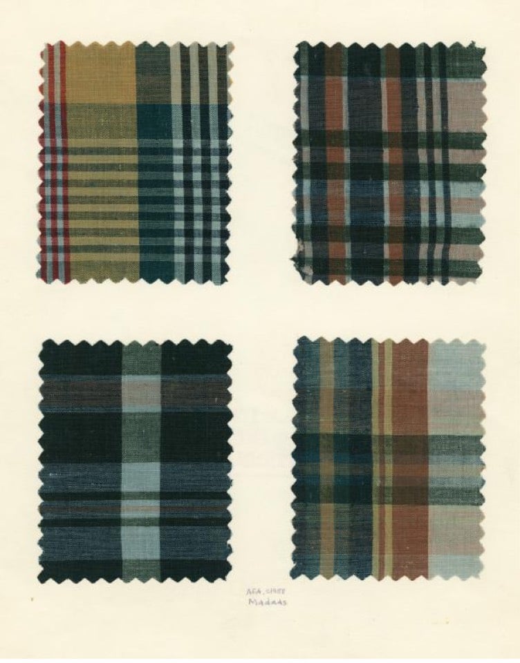           <strong>MIC CHECKS</strong><br />          <span            >Glenn O&rsquo;Brien, wearing a madras blazer, interviews Basquiat on            <em>TV Party</em>, his public-access interview show in the 1980s;            and, below, a swatch card showing how unique madras can be.</span          >        
