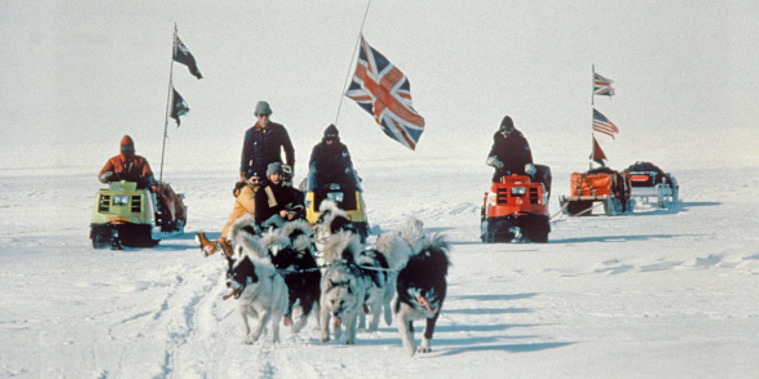 <strong>GUERRA FREDDA</strong><br/><span>Una fotografia scattata da Fiennes alla stazione Scott Base, Polo Sud, Antartide, 1979</span>