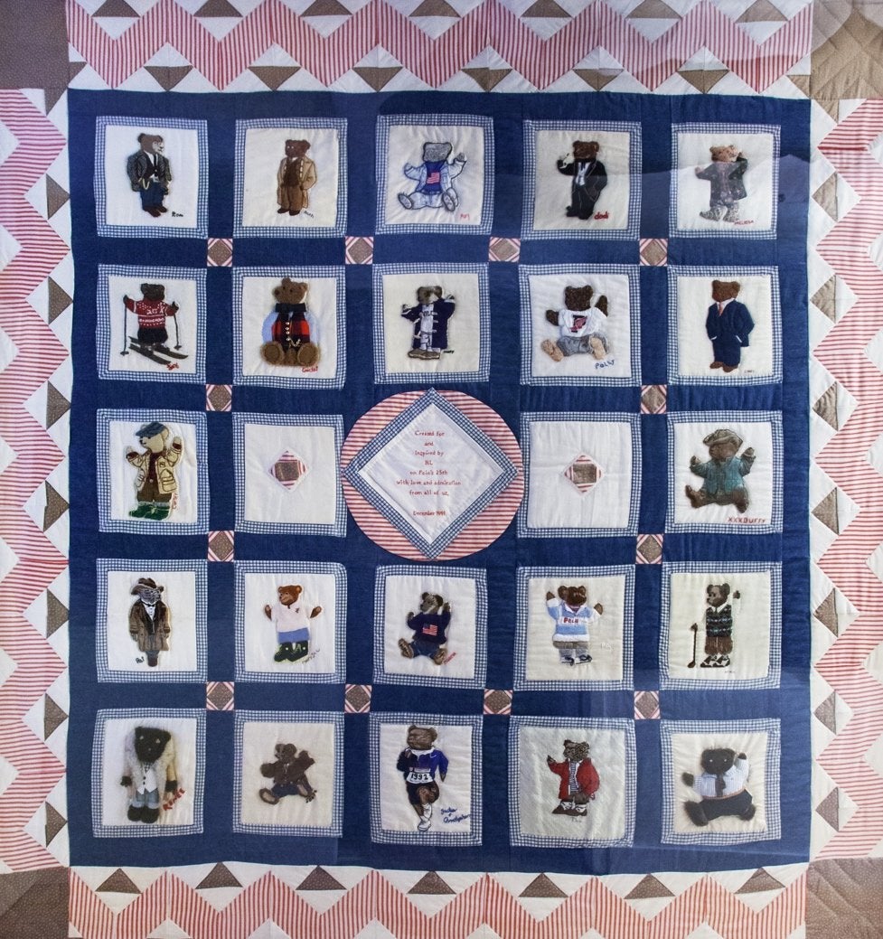 A patchwork of Polo Bears created especially for Ralph Lauren&rsquo;s 25th anniversary