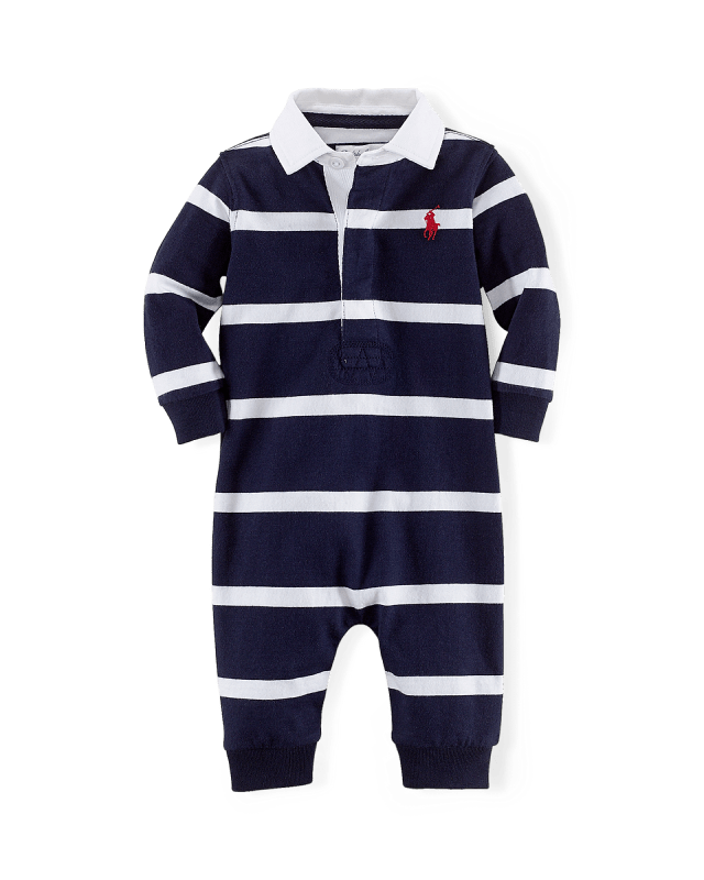 Striped Cotton Jersey Rugby Coverall