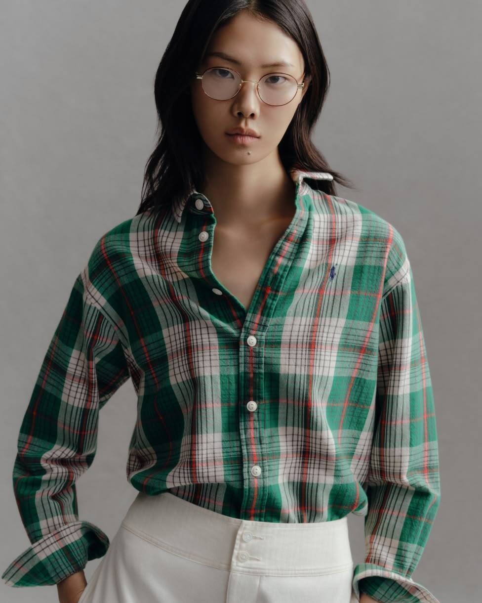 Relaxed Fit Plaid Cotton Shirt