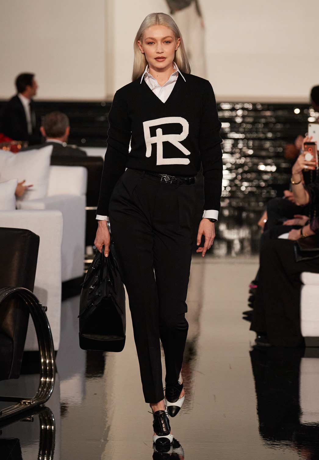 Model wearing look from the Fall/Winter Ralph Lauren Collection show.