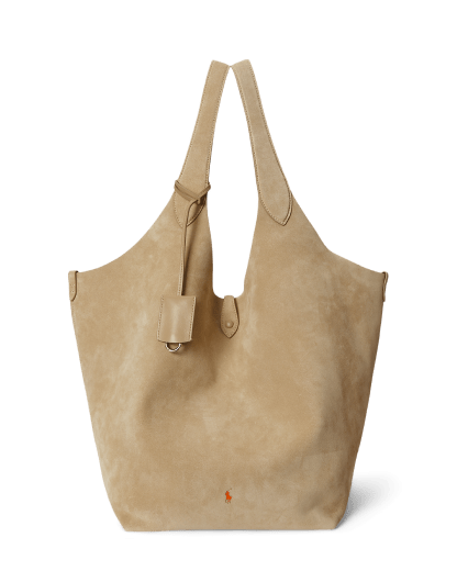 Tote Polo Play grande in camoscio