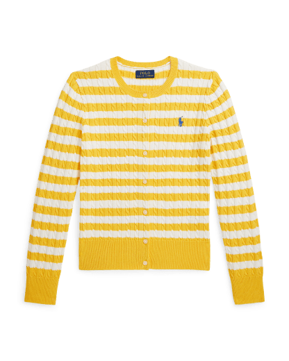 Cardigan in cotone a righe