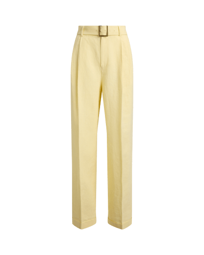Pantaloni Bacall in lino con cintura