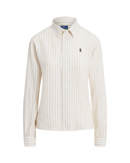 Camicia in cotone e lino Classic-Fit 