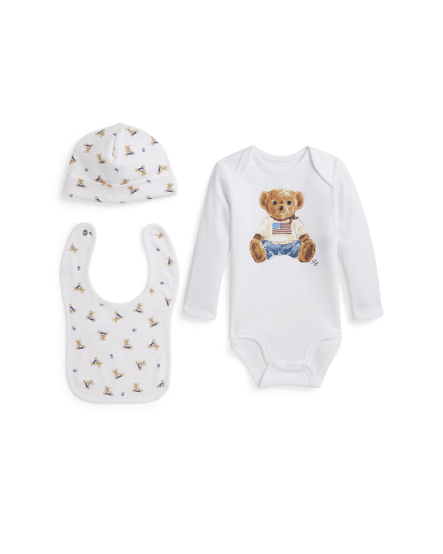 Set regalo Polo Bear 3 pezzi in cotone