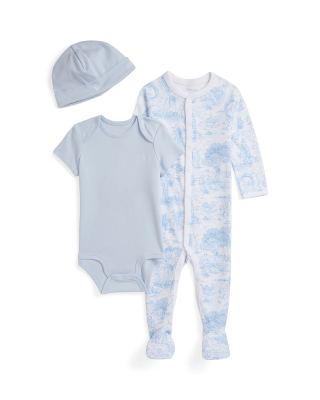 Set regalo da 3 pezzi in cotone a tela