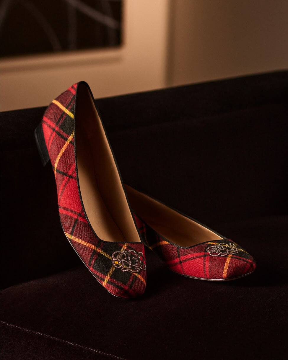 Ballerine Emellie scozzesi con logo