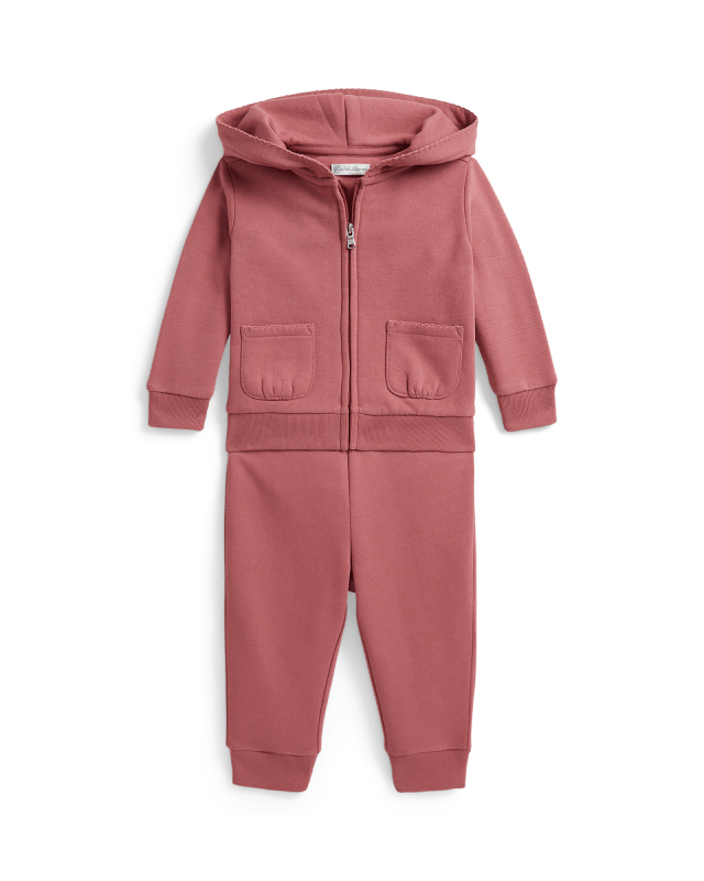 Felpa con finitura a picot e pantaloni