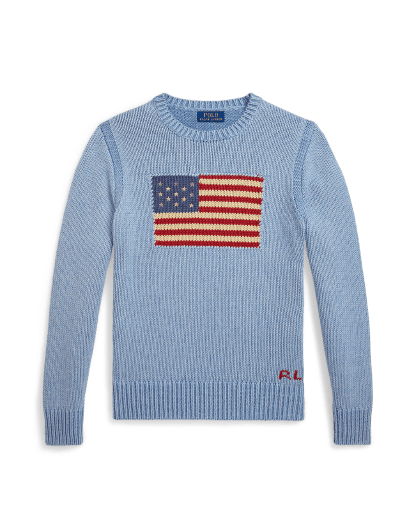 Iconica maglia con bandiera mélange