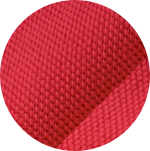 Swatch of red cotton mesh fabric